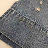 45R/45rpm 刺繍 インディゴ コットン ワンピース ライトブルー レディース フォーティーファイブアールピーエム【中古】5-0604M∞