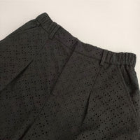 VIVIENNE TAM ワイドパンツ 刺繍 カットワーク パンツ ブラック レディース ヴィヴィアンタム【中古】5-0830G∞