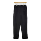TOMMY HILFIGER TH Flex ポリエステルウール ストレッチ スラックス イージー パンツ ブラック レディース トミーヒルフィガー【中古】5-0830G∞