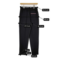 TOMMY HILFIGER TH Flex ポリエステルウール ストレッチ スラックス イージー パンツ ブラック レディース トミーヒルフィガー【中古】5-0830G∞