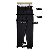 TOMMY HILFIGER TH Flex ポリエステルウール ストレッチ スラックス イージー パンツ ブラック レディース トミーヒルフィガー【中古】5-0830G∞