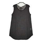 TABASA et Pitchoune ウール混 ボーダー ノースリーブ カットソー グレー ブラック レディース タバサエピッチュン【中古】5-0825M∞