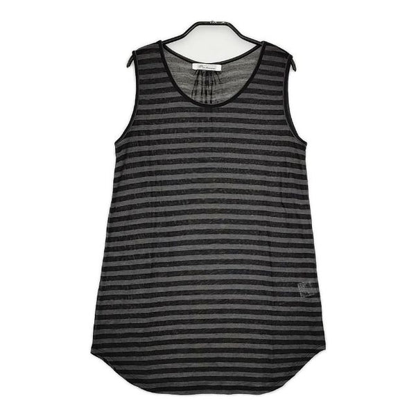 TABASA et Pitchoune ウール混 ボーダー ノースリーブ カットソー グレー ブラック レディース タバサエピッチュン【中古】5-0825M∞