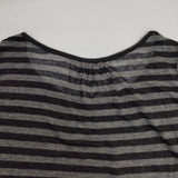 TABASA et Pitchoune ウール混 ボーダー ノースリーブ カットソー グレー ブラック レディース タバサエピッチュン【中古】5-0825M∞