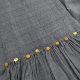 45R/45rpm 藍カディスモッキングブラウス 定価52800円 ブラウス シャツ ブルー レディース フォーティーファイブアールピーエム【中古】5-0607S∞