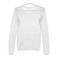 45R/45rpm コットン ニットソー 長袖Ｔシャツ カットソー ロンＴ ホワイト レディース フォーティーファイブアールピーエム【中古】5-0604M∞
