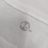 45R/45rpm コットン ニットソー 長袖Ｔシャツ カットソー ロンＴ ホワイト レディース フォーティーファイブアールピーエム【中古】5-0604M∞
