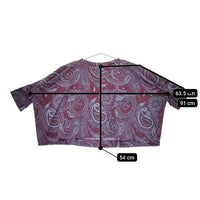 45R/45rpm Hopi Hopi更紗プリントのTシャツ 定価26400円 長袖Ｔシャツ カットソー ロンＴ パープル レディース フォーティーファイブアールピーエム【中古】5-0604M∞