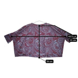 45R/45rpm Hopi Hopi更紗プリントのTシャツ 定価26400円 長袖Ｔシャツ カットソー ロンＴ パープル レディース フォーティーファイブアールピーエム【中古】5-0604M∞