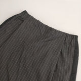 RaPPELER ストライプ イージー サルエルパンツ グレー レディース ラプレ【中古】5-0830G∞