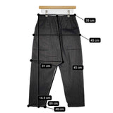 RaPPELER ストライプ イージー サルエルパンツ グレー レディース ラプレ【中古】5-0830G∞