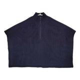 CREOLME ハーフジップ ニットケープ セーター ニット ネイビー レディース クレオルム【中古】5-1026T∞