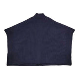 CREOLME ハーフジップ ニットケープ セーター ニット ネイビー レディース クレオルム【中古】5-1026T∞