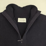 CREOLME ハーフジップ ニットケープ セーター ニット ネイビー レディース クレオルム【中古】5-1026T∞