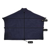 CREOLME ハーフジップ ニットケープ セーター ニット ネイビー レディース クレオルム【中古】5-1026T∞