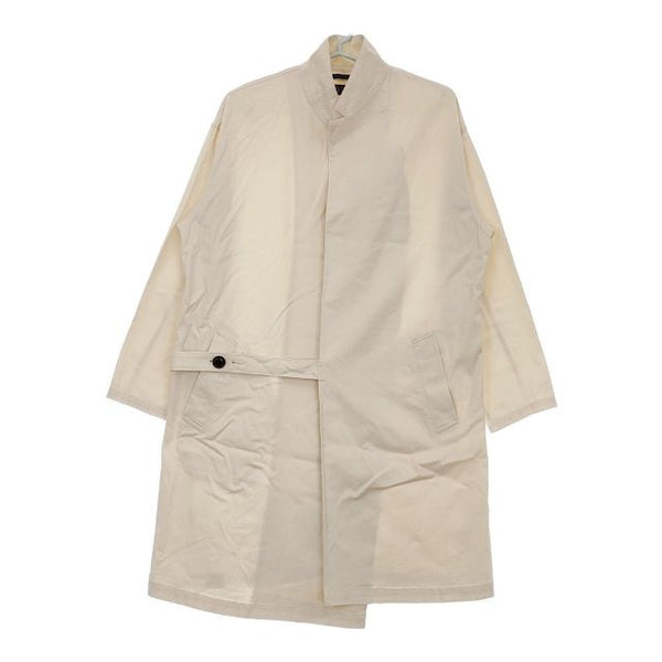 Y's COTTON TWILL COLLAR ASYMME BOX POCKET COAT YX-C81-002 アシンメトリー コート アイボリー レディース ワイズ/Yohji【中古】5-0604M∞