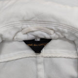 COMME des GARCONS ポリ縮絨 丸襟 GO-J076 加工 ジャケット ブルゾン AD2004 オフホワイト レディース コムデギャルソン【中古】5-0616M∞