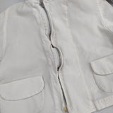 COMME des GARCONS ポリ縮絨 丸襟 GO-J076 加工 ジャケット ブルゾン AD2004 オフホワイト レディース コムデギャルソン【中古】5-0616M∞