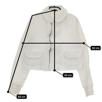 COMME des GARCONS ポリ縮絨 丸襟 GO-J076 加工 ジャケット ブルゾン AD2004 オフホワイト レディース コムデギャルソン【中古】5-0616M∞
