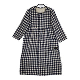 快晴堂 コットンネル ワンピース ネイビー ホワイト レディース 快晴堂【中古】5-0825T∞