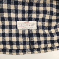 快晴堂 コットンネル ワンピース ネイビー ホワイト レディース 快晴堂【中古】5-0825T∞