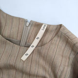 fig London ウール ストライプドレス ワンピース ベージュ レディース フィグロンドン【中古】5-0825T∞