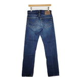 HOLLYWOOD RANCH MARKET HRM ダメージ加工 ZIPフライ W29 ジーンズ デニムパンツ ネイビー レディース ハリウッドランチマーケット【中古】5-0830G∞
