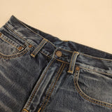 HOLLYWOOD RANCH MARKET HRM ダメージ加工 ZIPフライ W29 ジーンズ デニムパンツ ネイビー レディース ハリウッドランチマーケット【中古】5-0830G∞