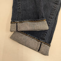 HOLLYWOOD RANCH MARKET HRM ダメージ加工 ZIPフライ W29 ジーンズ デニムパンツ ネイビー レディース ハリウッドランチマーケット【中古】5-0830G∞