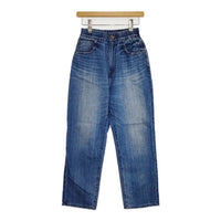 RED CARD Relaxy Slouchy ジーンズ 98481 加工 ウエストゴム デニムパンツ ブルー レディース レッドカード【中古】5-0830G∞