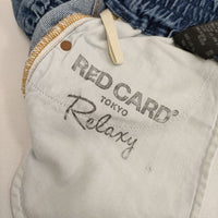 RED CARD Relaxy Slouchy ジーンズ 98481 加工 ウエストゴム デニムパンツ ブルー レディース レッドカード【中古】5-0830G∞