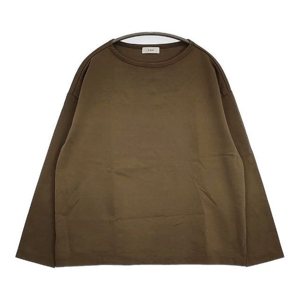 RINEN 製品染め コットン 製品洗い 長袖Ｔシャツ カットソー ロンＴ カーキ レディース リネン【中古】5-0830M∞