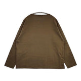 RINEN 製品染め コットン 製品洗い 長袖Ｔシャツ カットソー ロンＴ カーキ レディース リネン【中古】5-0830M∞