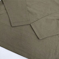 RINEN 製品染め コットン 製品洗い 長袖Ｔシャツ カットソー ロンＴ カーキ レディース リネン【中古】5-0830M∞