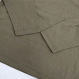 RINEN 製品染め コットン 製品洗い 長袖Ｔシャツ カットソー ロンＴ カーキ レディース リネン【中古】5-0830M∞