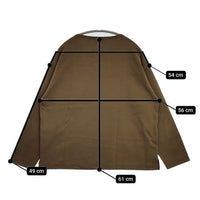RINEN 製品染め コットン 製品洗い 長袖Ｔシャツ カットソー ロンＴ カーキ レディース リネン【中古】5-0830M∞