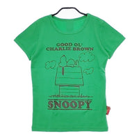 BooFooWoo/PEANUTS 新品 SNOOPY スヌーピー 半袖Ｔシャツ カットソー グリーン レディース ブーフーウー/ピーナッツ【中古】5-0607S∞