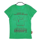 BooFooWoo/PEANUTS 新品 SNOOPY スヌーピー 半袖Ｔシャツ カットソー グリーン レディース ブーフーウー/ピーナッツ【中古】5-0607S∞