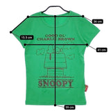 BooFooWoo/PEANUTS 新品 SNOOPY スヌーピー 半袖Ｔシャツ カットソー グリーン レディース ブーフーウー/ピーナッツ【中古】5-0607S∞