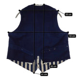 45R/45rpm 8111028 セーラーヒッコリー908VEST 定価44000円 ベスト ネイビー アイボリー レディース フォーティーファイブアールピーエム【中古】5-1021M△