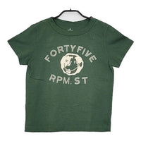 45R/45rpm プリント 半袖Ｔシャツ カットソー グリーン レディース フォーティーファイブアールピーエム【中古】5-0607S∞