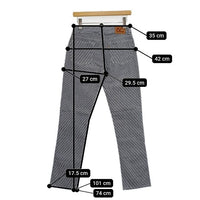 45R/45rpm 麦比古ヒッコリーストレッチパンツ 定価26400円 サイズ28 パンツ ブルー ホワイト レディース フォーティーファイブアールピーエム【中古】5-0830G∞