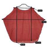 NATURAL LAUNDRY 742T-13 リネン プルオーバー ブラウス シャツ レッド レディース ナチュラルランドリー【中古】5-0706S∞