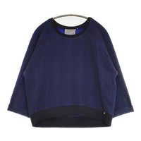 yangany ジャガード ラグラン スウェット ネイビー ブラック レディース ヤンガニー【中古】5-0830M∞
