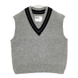 MHL. TOUGH WOOL RIB 定価25300円 595-4261501 ノースリーブニット ベスト 24AW グレー レディース エムエイチエル【中古】5-1026T∞