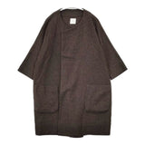 Toujours ウールカシミヤ 羽織 ガウン 七分袖 コート ブラウン レディース トゥジュー【中古】5-1026T∞