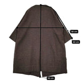 Toujours ウールカシミヤ 羽織 ガウン 七分袖 コート ブラウン レディース トゥジュー【中古】5-1026T∞
