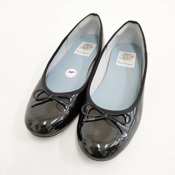 Emma Francis エマフランシス エナメル サイズ23cm バレエシューズ レインシューズ パンプス ブラック レディース【中古】5-0908G◎