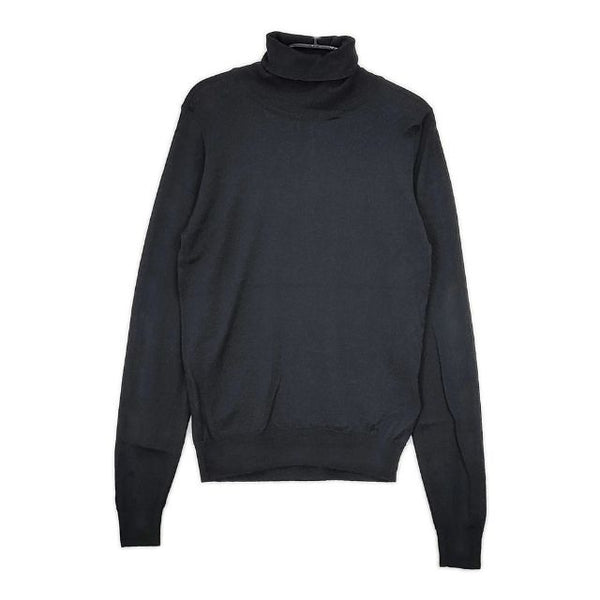 JOHN SMEDLEY イギリス製 ウール タートルネック セーター ニット ブラック レディース ジョンスメドレー【中古】5-0917T∞