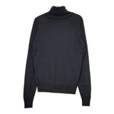 JOHN SMEDLEY イギリス製 ウール タートルネック セーター ニット ブラック レディース ジョンスメドレー【中古】5-0917T∞
